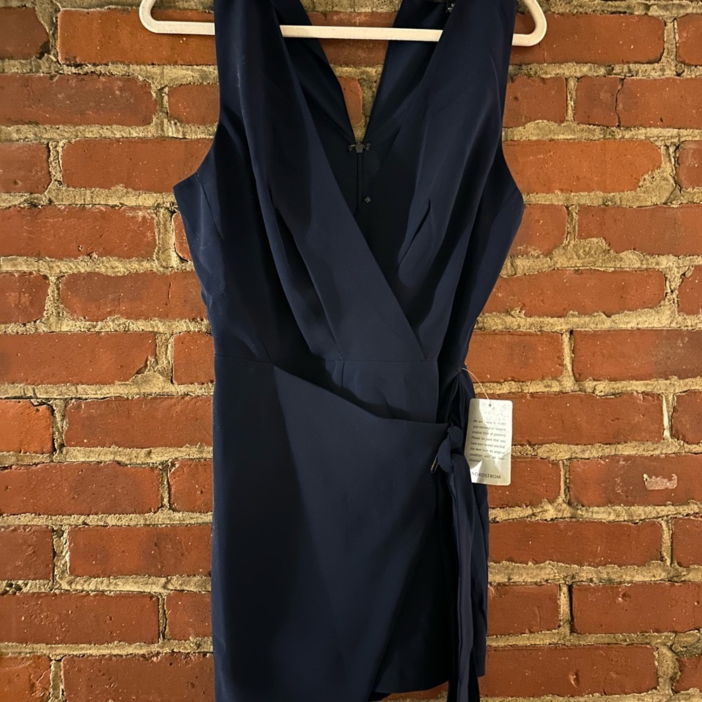 Navy Wrap Romper